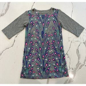 EGG NEW Peacock Feather Dress in Gray Size 5